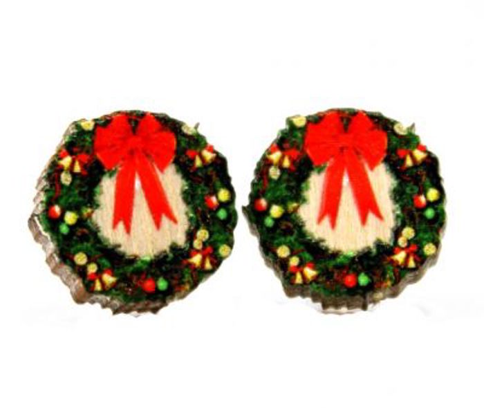 Christmas Wreath Stud Earrings