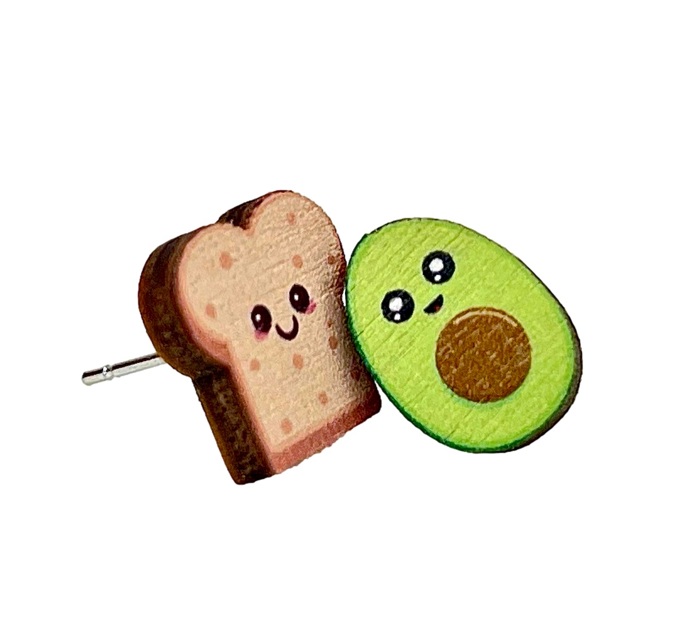 Avocado Toast Stud Earrings