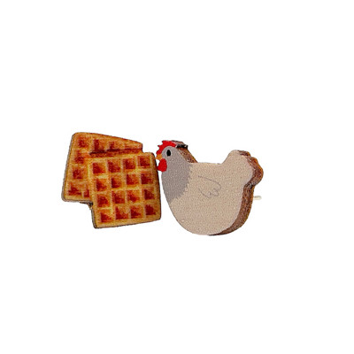 Chicken & Waffle Stud Earrings