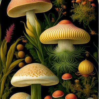 Heckals Mushrooms Wood Puzzle 144PCS
