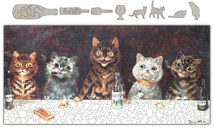 Cats Party Wood Whimsical Puzzle 325PSC
