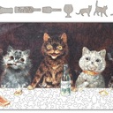  Cats Party Wood Whimsical Puzzle 325PSC