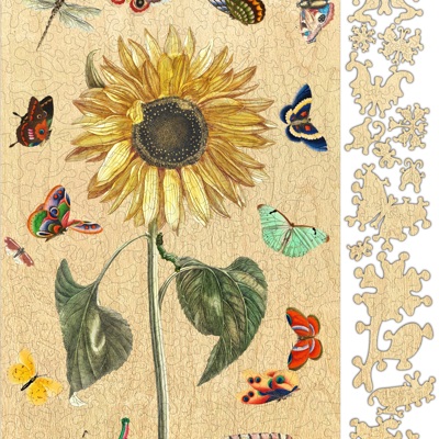 Sunflower Whimsical Wood Puzzle 208PCS