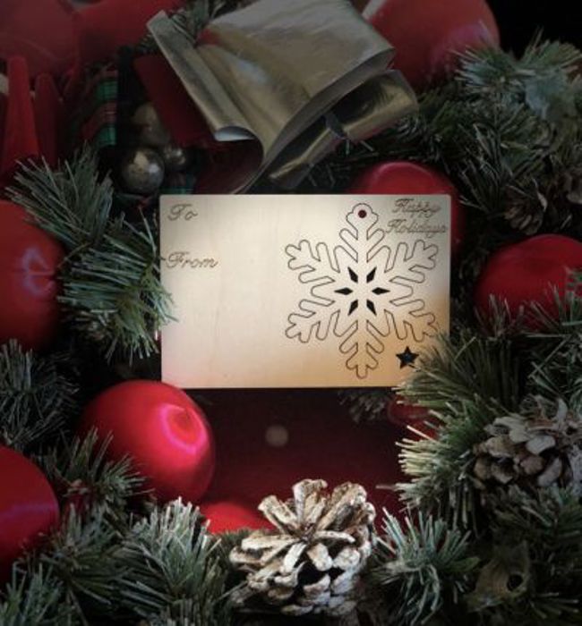 Color me Star Snowflake Holiday Card with Pop Out Ornament