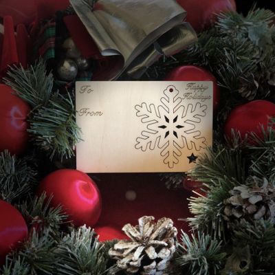 Color me Star Snowflake Holiday Card with Pop Out Ornament