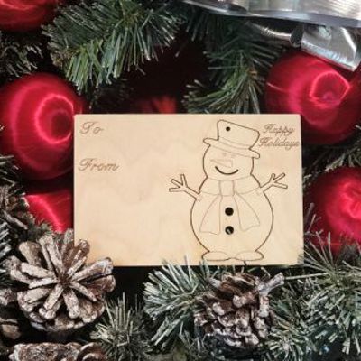 Color me Snowman Holiday Card with Pop Out Ornament