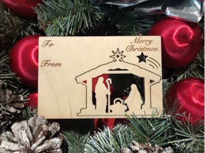 Color Me Nativity Holiday Card with Pop Out Ornament