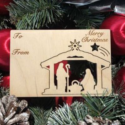 Color Me Nativity Holiday Card with Pop Out Ornament