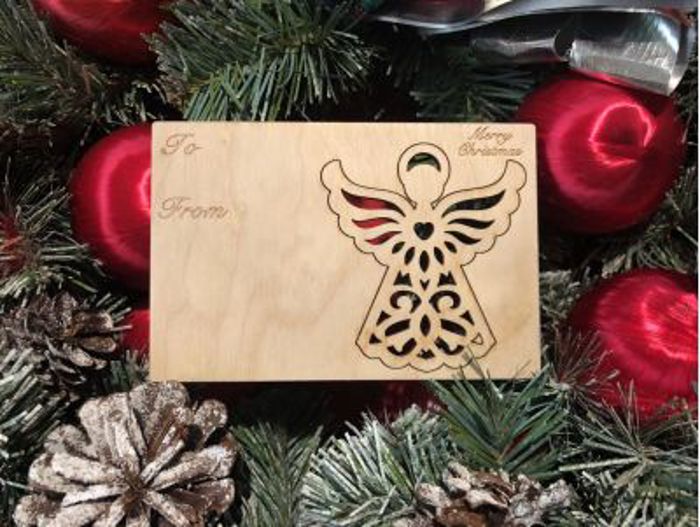 Color Me Angel Holiday Card with Pop Out Ornament
