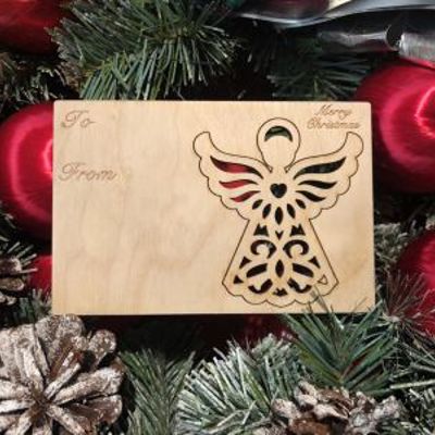 Color Me Angel Holiday Card with Pop Out Ornament