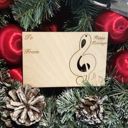  Color Me Music Note Holiday Card with Pop Out Ornament