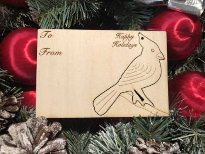 Color Me Cardinal Holiday Card with Pop Out Ornament