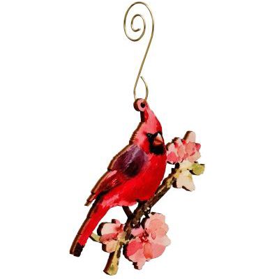 Cardinal on Cherry Blossom Ornament