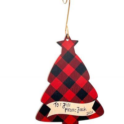 Plaid Tree Ornament