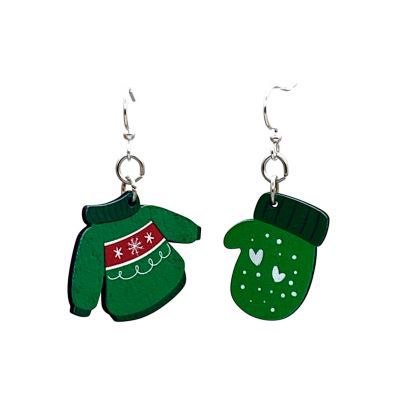 Chistmas Sweater and Mittens Earrings