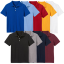  5-Pack School Uniform Tagless Polo Tshirt for Little Boys & Big Boys