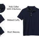 Navy Blue 16 Galaxy by Harvic Boys School Uniform Polo (Little Boys & Big Boys)