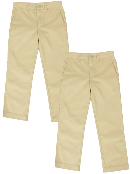 Boy's 2-Pack Super Stretch Slim Fit Chino Pants (Size 4-20)