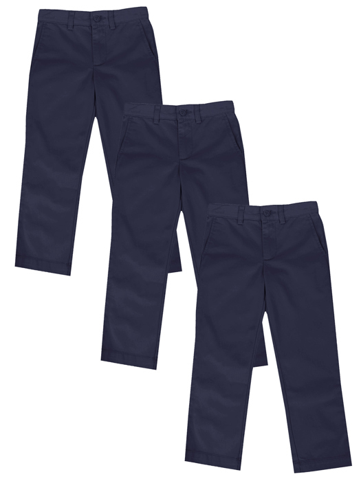 Boy's 3-Pack Super Stretch Slim Fit Chino Pants (Size 4-20)