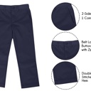 Black & Navy & Khaki 14 3 Pack Boy's Stretch Slim Fit School Uniform Chino Pants