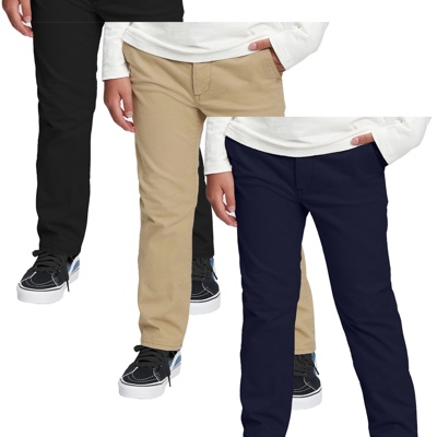 Boy's Stretch Slim Fit School Uniform Chino Pants