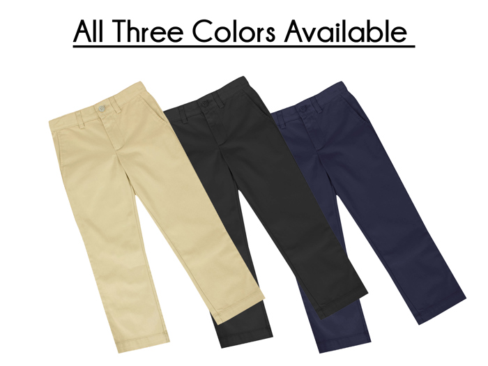 Boy's Stretch Slim Fit School Uniform Chino Pants