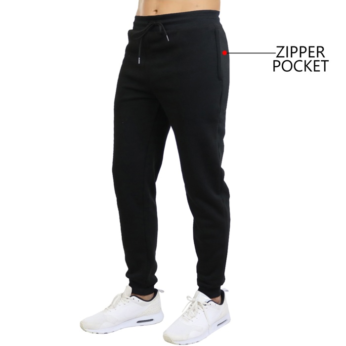 3-Pack Mens Slim Fit Fleece Jogger Sweatpants (S-3XL)