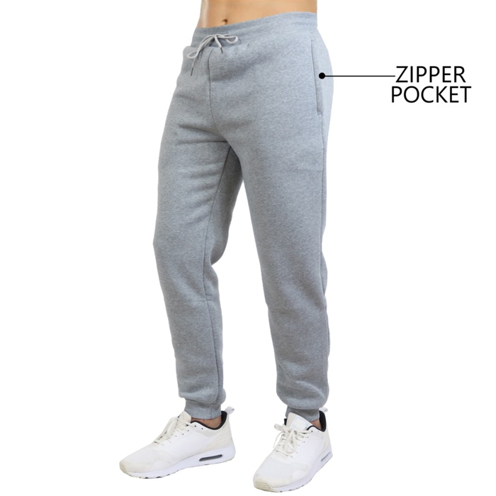 3-Pack Mens Slim Fit Fleece Jogger Sweatpants (S-3XL)