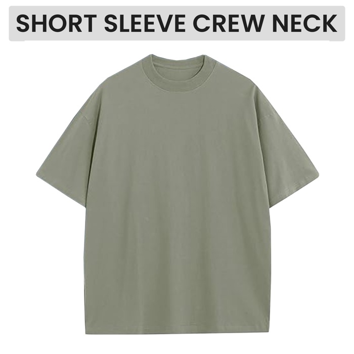 Men's Oversized Heavyweight Cotton Crew Neck Short Sleeve Tshirts Loose Fit Tops (S-3XL)