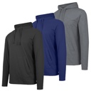 Black & Navy & Charcoal XL 3-Pack Men's Cotton Lightweight Casual Pullover Drawstring Hoodie With Pocket