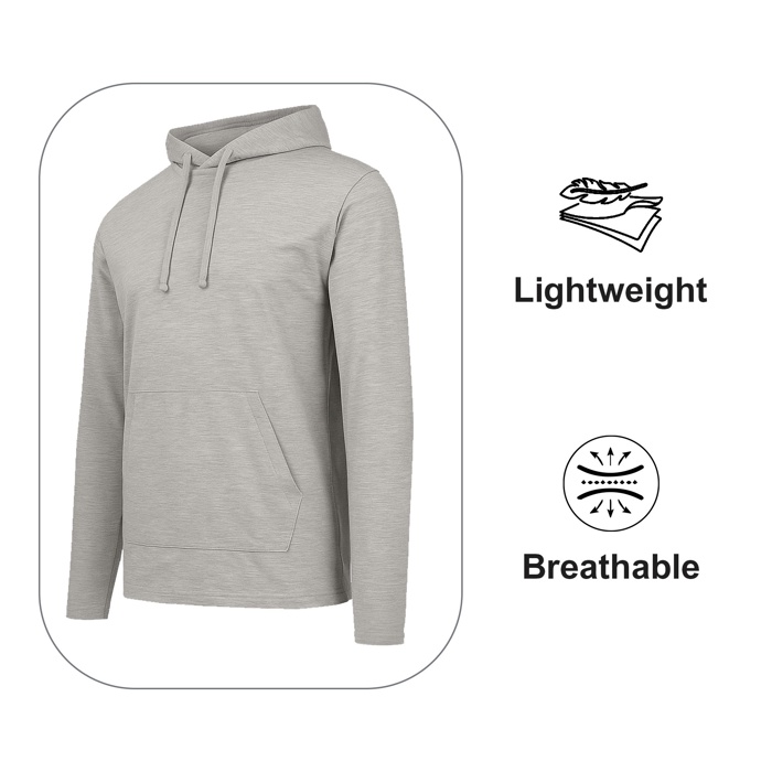 3-Pack Men's Cotton Lightweight Casual Pullover Drawstring Hoodie With Pocket