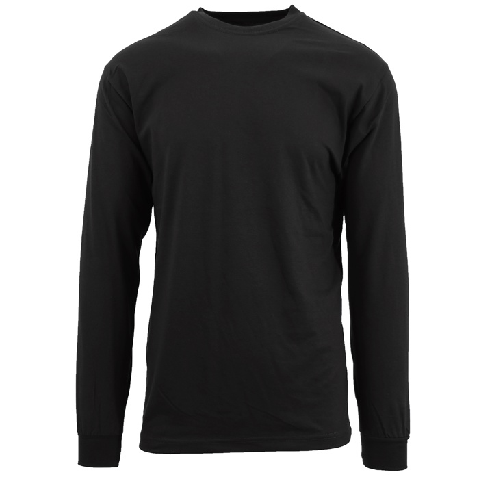 Men's Cotton-Blend Long Sleeve Crew Neck Tee