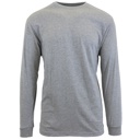 Heather Grey Small Men's Cotton-Blend Long Sleeve Crew Neck Tee