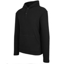 Black Medium Men's Waffle Knit Thermal Pullover Hoodie (S-3XL)