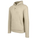 Natural Large Men's Waffle Knit Thermal Pullover Hoodie (S-3XL)