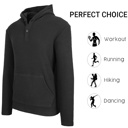 Natural Large Men's Waffle Knit Thermal Pullover Hoodie (S-3XL)