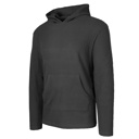Black XL Men's Waffle Knit Thermal Pullover Hoodie (S-3XL)