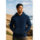 Olive XL Men's Waffle Knit Thermal Pullover Hoodie (S-3XL)