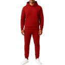 Brick Large Men’s Heavyweight Soft Fleece Cotton Blend Pullover Hoodie & Sweatpants Jogging Set (S-2XL)