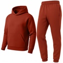 Brick Small Men’s Heavyweight Soft Fleece Cotton Blend Pullover Hoodie & Sweatpants Jogging Set (S-2XL)