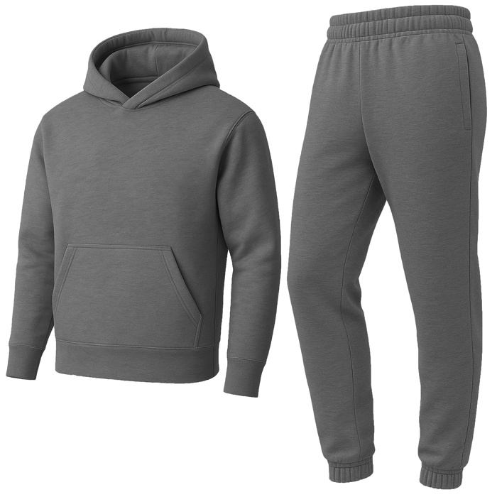 Men’s Heavyweight Soft Fleece Cotton Blend Pullover Hoodie & Sweatpants Jogging Set (S-2XL)