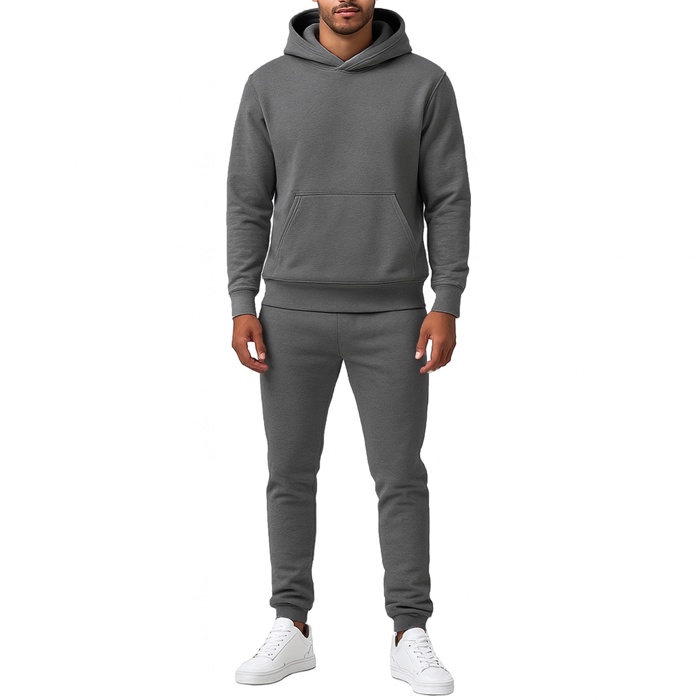 Men’s Heavyweight Soft Fleece Cotton Blend Pullover Hoodie & Sweatpants Jogging Set (S-2XL)