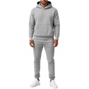 Heather Grey XXL Men’s Heavyweight Soft Fleece Cotton Blend Pullover Hoodie & Sweatpants Jogging Set (S-2XL)