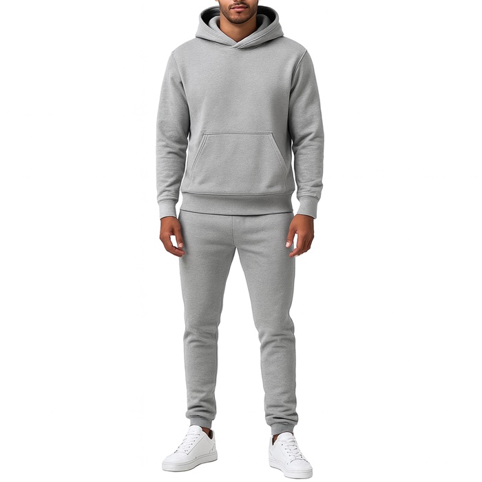 Men’s Heavyweight Soft Fleece Cotton Blend Pullover Hoodie & Sweatpants Jogging Set (S-2XL)