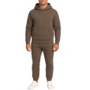 Khaki XL Men’s Heavyweight Soft Fleece Cotton Blend Pullover Hoodie & Sweatpants Jogging Set (S-2XL)