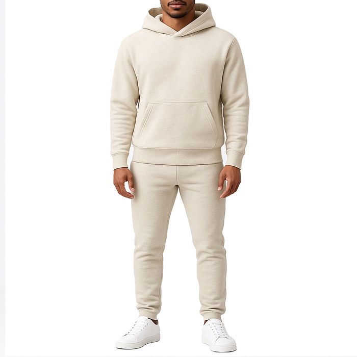 Men’s Heavyweight Soft Fleece Cotton Blend Pullover Hoodie & Sweatpants Jogging Set (S-2XL)