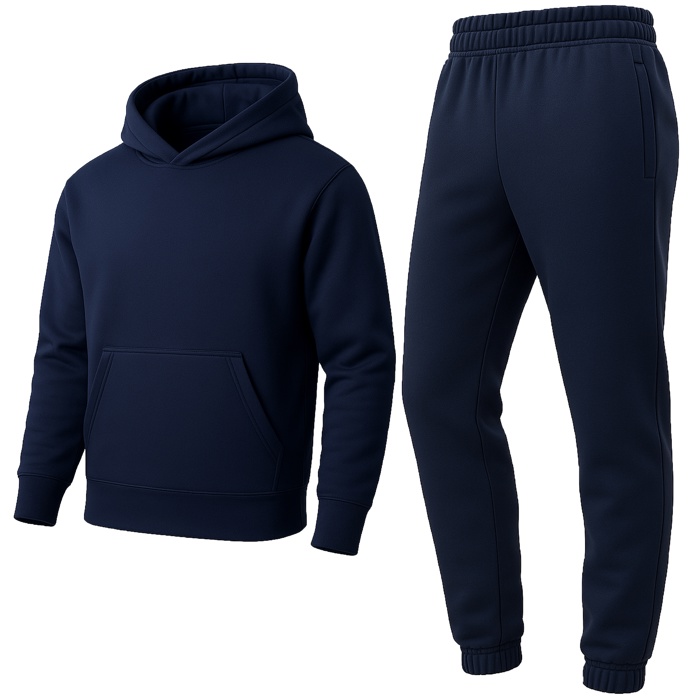 Men’s Heavyweight Soft Fleece Cotton Blend Pullover Hoodie & Sweatpants Jogging Set (S-2XL)