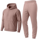 Purple Large Men’s Heavyweight Soft Fleece Cotton Blend Pullover Hoodie & Sweatpants Jogging Set (S-2XL)