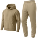 Sand Small Men’s Heavyweight Soft Fleece Cotton Blend Pullover Hoodie & Sweatpants Jogging Set (S-2XL)