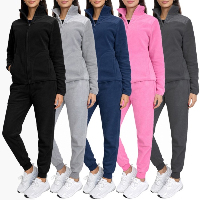 Women's 2-Piece Fashion Sweater & Jogger Polar Fleece Matching Set